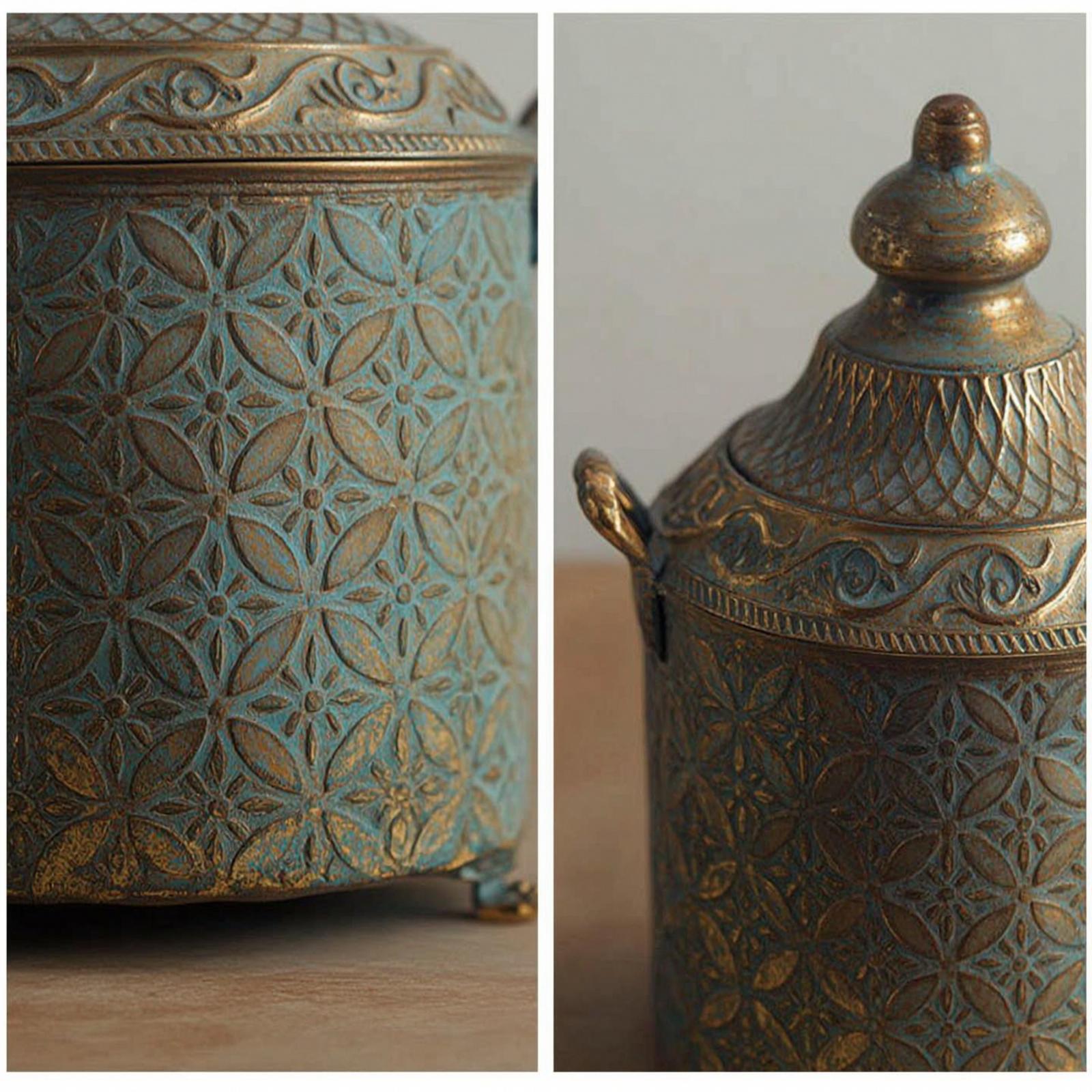 Vase Decor - Декоративная железная ваза с позолотой под