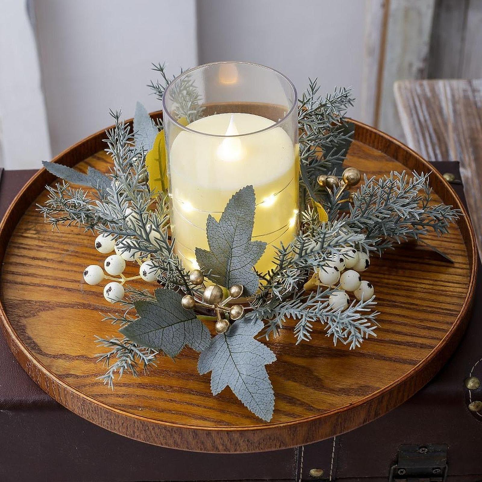 Венок из искусственных цветов  – обзор и цена Candle Holder Decor