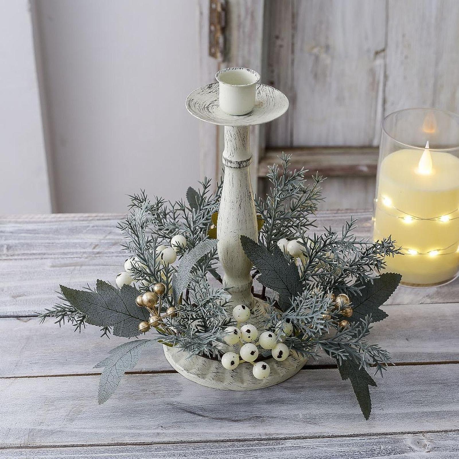 Венок из искусственных цветов  – обзор и цена Candle Holder Decor