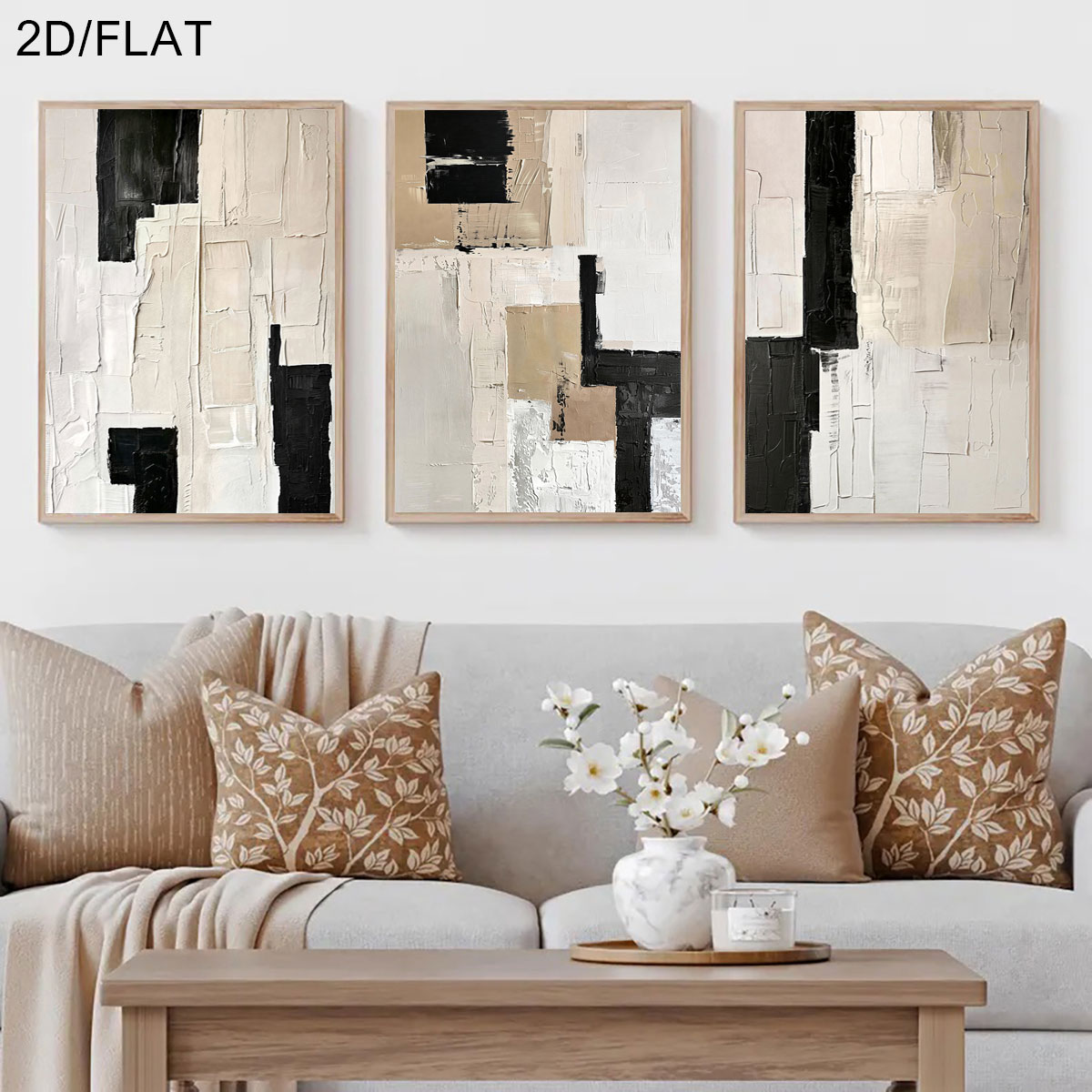 3 шт. безрамочных современных  – обзор и цена Abstract Canvas Set