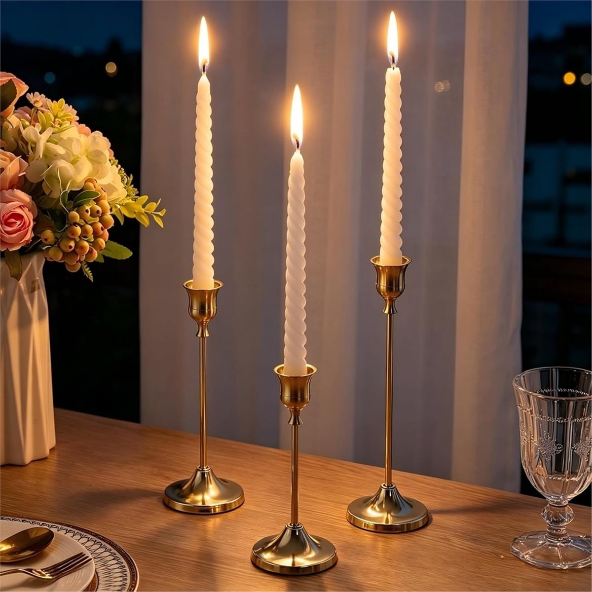 12 шт. золотых подсвечников, в – обзор и цена Candle Holder Decor