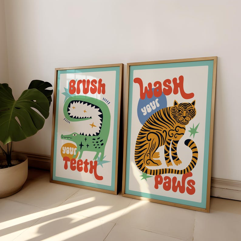 2 шт./компл. Тигр мыть лапы дл – обзор и цена Abstract Canvas Set